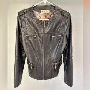 Black Leather Jacket for Women small